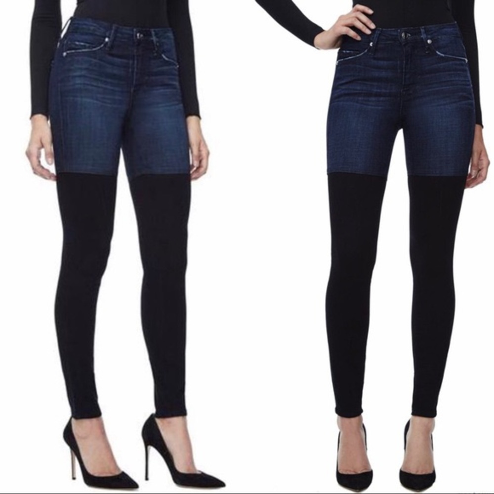 GOOD AMERICAN Good Legs Mix Blue 099 skinny jeans - Picture 2 of 13